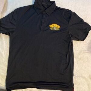Classic Black Polo Shirt with Embroidered Logo